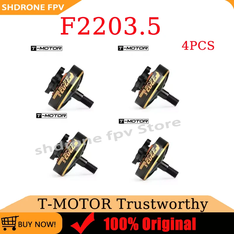 T-MOTOR F2203.5 1500KV 2850KV 3550KV Brushless Motor for 3inch Cinewhoop 4inch Toothpick 5inch Long Range RC FPV Drone
T-MOTOR F2203.5 1500KV 2850KV 3550KV Brushless Motor for 3inch Cinewhoop 4inch Toothpick 5inch Long Range RC FPV Drone