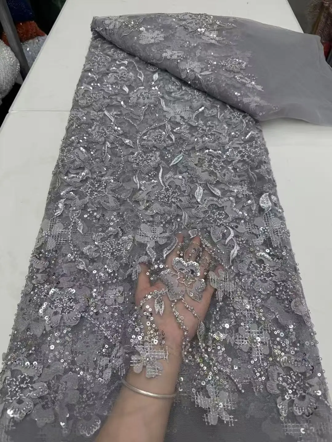 Luxury African Beads Lace Fabric 2025 High Quality French Groom Embroidery Sequins Lace Fabrics For Christmas Sewing
Luxury African Beads Lace Fabric 2025 High Quality French Groom Embroidery Sequins Lace Fabrics For Christmas Sewing