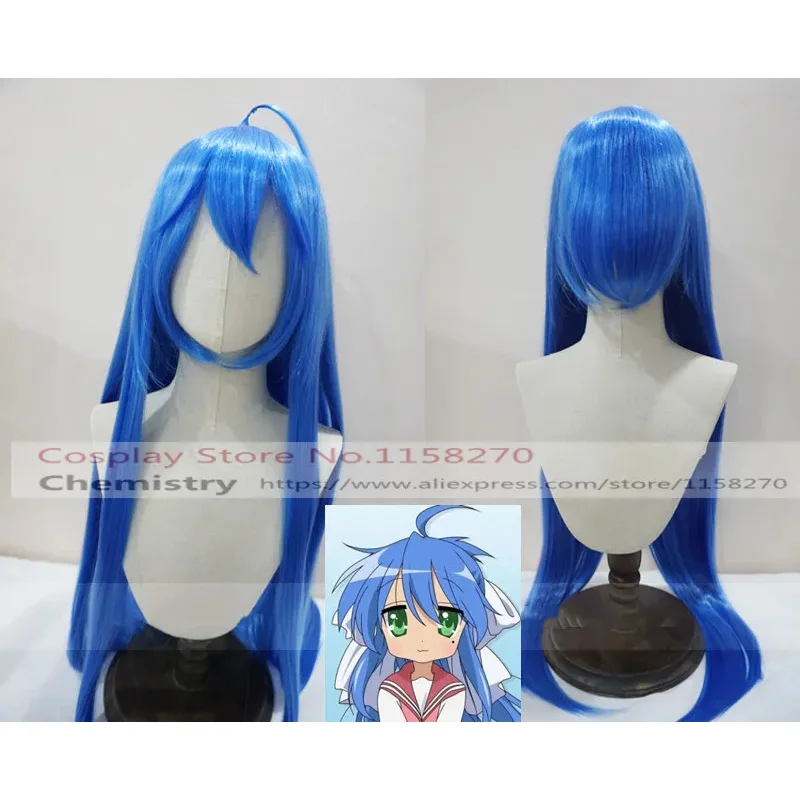 qq681Lucky Star Izumi Konata Косплей парик волосы с кепкой 
qq681Lucky Star Izumi Konata Косплей парик волосы с кепкой