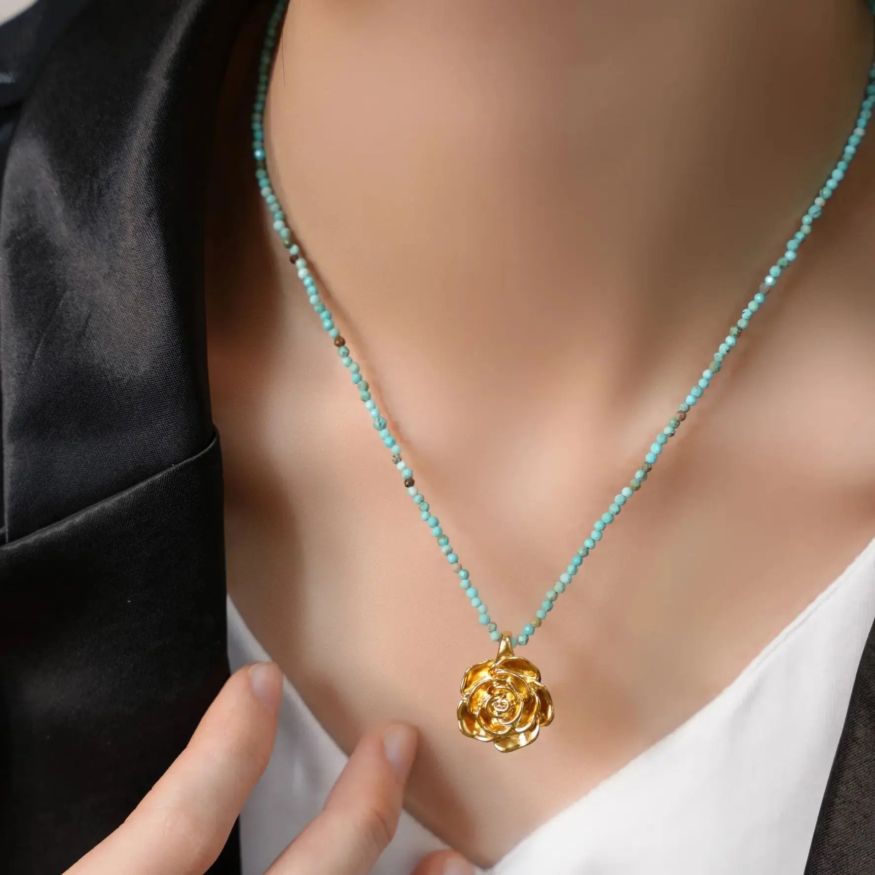 【Free Shipping】Necklace made of natural stone ladies stacking design copper pendant accessories charm
【Free Shipping】Necklace made of natural stone ladies stacking design copper pendant accessories charm