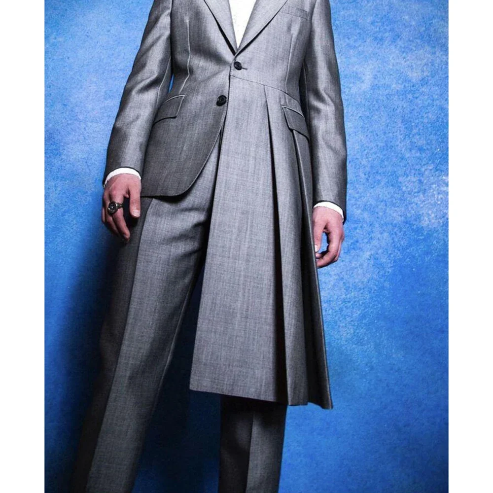 Gentleman Grey Men Suit Two Pieces(Jacket+Pants) High Quality Peak Lapel Outfits Chic Casual Party Prom Wedding Set
Gentleman Grey Men Suit Two Pieces(Jacket+Pants) High Quality Peak Lapel Outfits Chic Casual Party Prom Wedding Set
