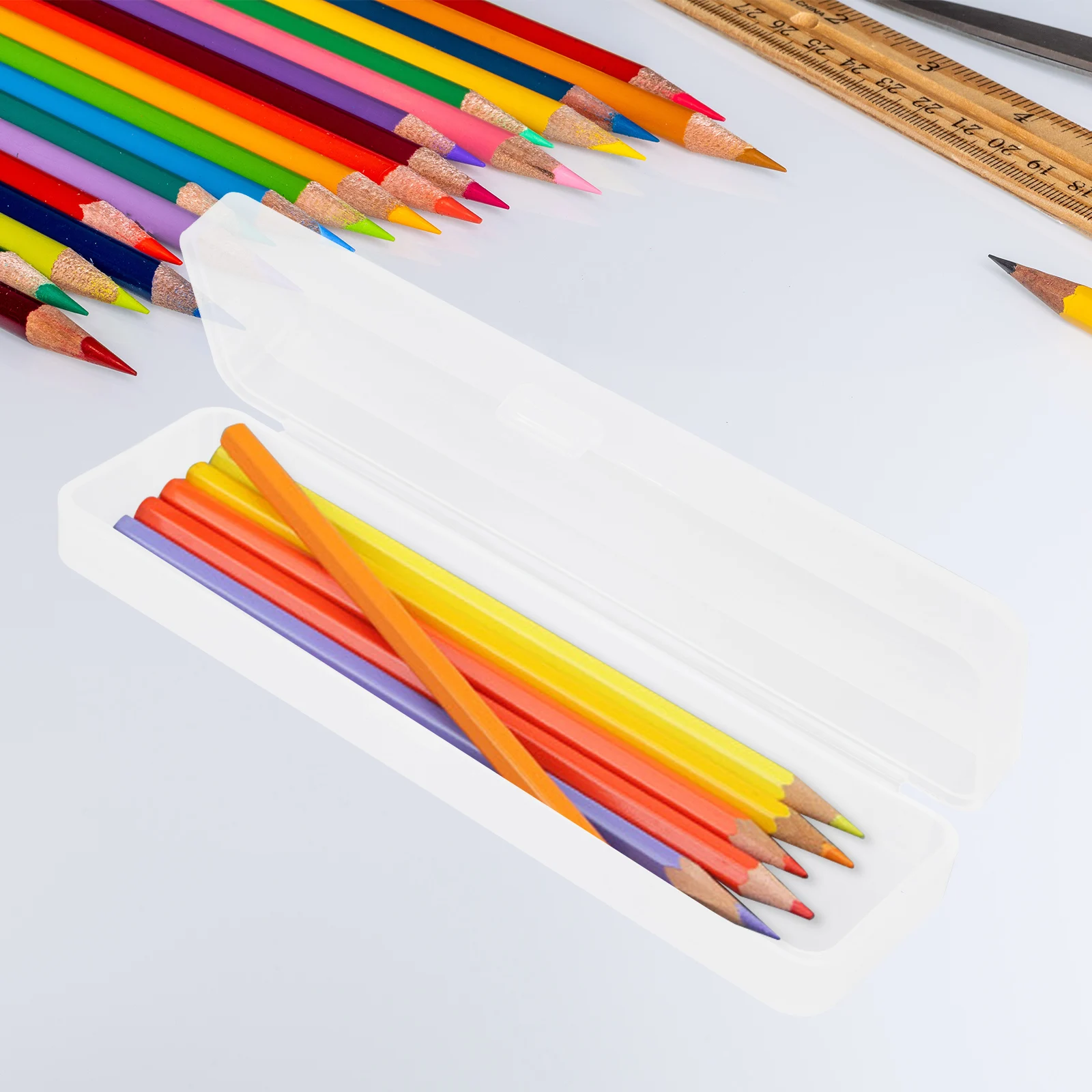 5 Pcs Stationery Box Plastic Transparent Pencil Case Holder Container Storage Oblong Design Durable Sturdy Student
5 Pcs Stationery Box Plastic Transparent Pencil Case Holder Container Storage Oblong Design Durable Sturdy Student