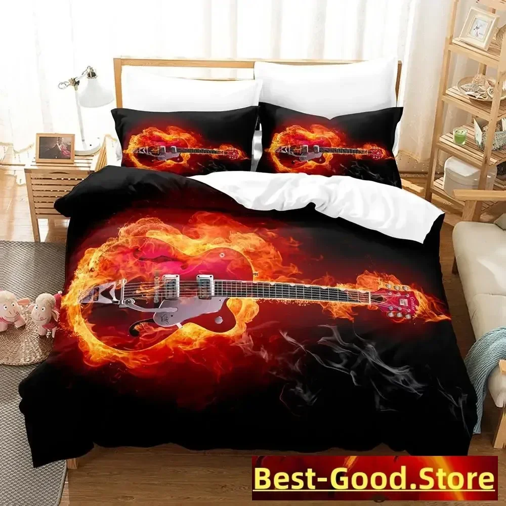 Fire Guitar Bedding Set Single Twin Full Queen King Size Bed Set Adult Kid Bedroom Duvetcover Sets Anime parure de lit Bed
Fire Guitar Bedding Set Single Twin Full Queen King Size Bed Set Adult Kid Bedroom Duvetcover Sets Anime parure de lit Bed