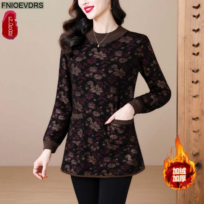L-3XL Loose Clothes New Year Date Girls Women Autumn Winter Elegant Basic Shirts Retro Tunic Floral Warm Velvet Tops And Blouses
L-3XL Loose Clothes New Year Date Girls Women Autumn Winter Elegant Basic Shirts Retro Tunic Floral Warm Velvet Tops And Blouses