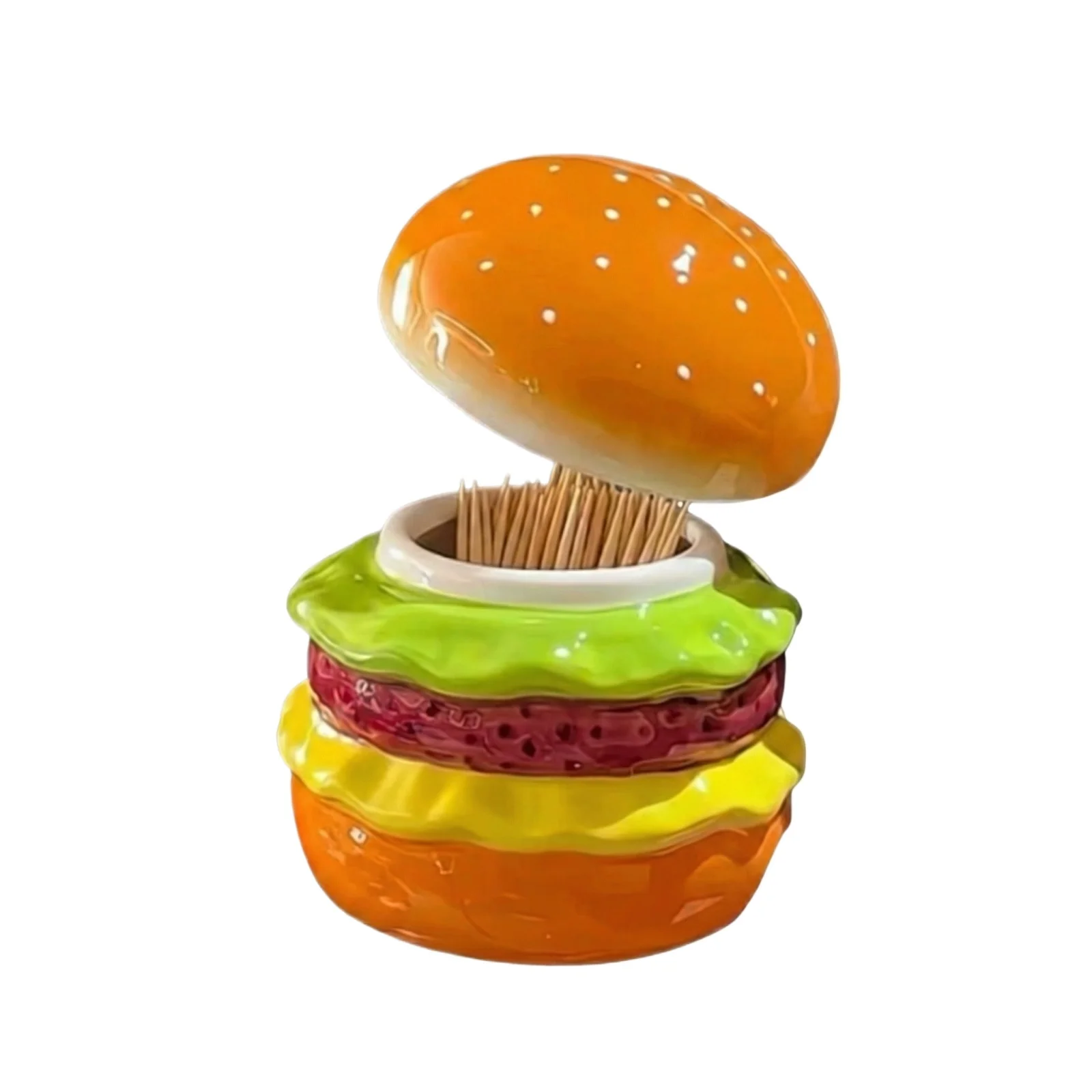 Creative Simulated Hamburger Shaped Toothpick Holder Cotton Swab And Floss Storage Box Cute Desktop Decoration
Creative Simulated Hamburger Shaped Toothpick Holder Cotton Swab And Floss Storage Box Cute Desktop Decoration