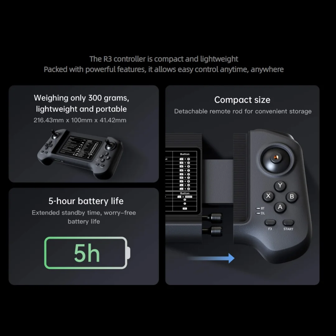 Compatible with GO2, B2, G1, H1,Unitree R3 Remote Control
Compatible with GO2, B2, G1, H1,Unitree R3 Remote Control