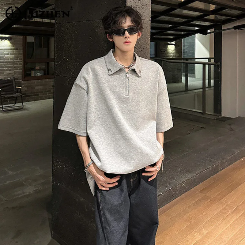 LUZHEN Metal Buckle Decorate Loose Handsome Short Sleeve T-shirts Men's 2025 Summer Solid Color Elegant Casual Clothing JY3061
LUZHEN Metal Buckle Decorate Loose Handsome Short Sleeve T-shirts Men's 2025 Summer Solid Color Elegant Casual Clothing JY3061
