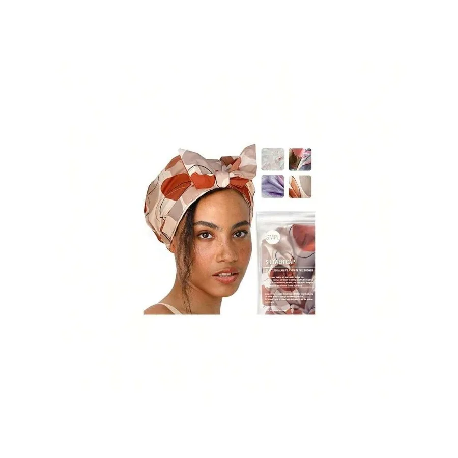 Shower Cap For Women, Luxury, Fashionable, Reusable, Waterproof Turban Shower Cap For Long Hair SMPL OBJECTS Shapes Of Beige,M
Shower Cap For Women, Luxury, Fashionable, Reusable, Waterproof Turban Shower Cap For Long Hair SMPL OBJECTS Shapes Of Beige,M