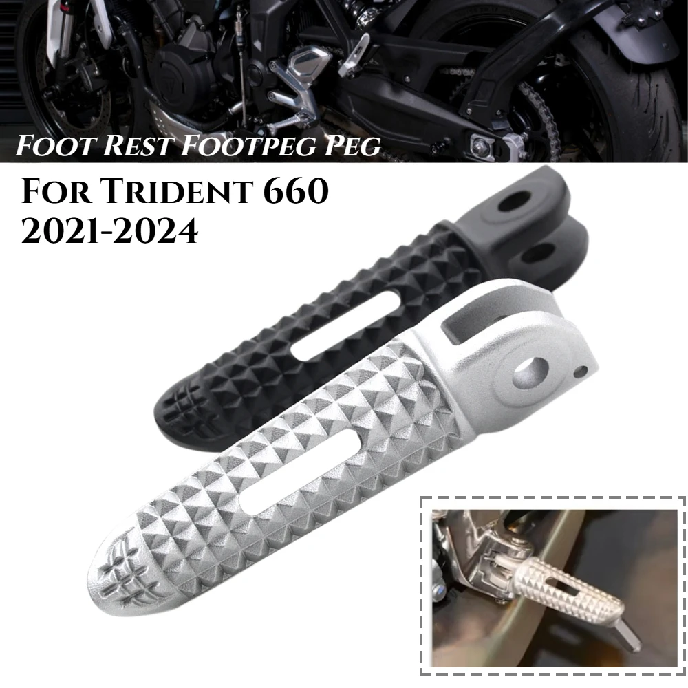 For Trident 660 Trident660 2021-2024 Aluminum Front Footrest Foot Rest Footpeg Peg Pedal Motorcycle Accessories TRIDENT660
For Trident 660 Trident660 2021-2024 Aluminum Front Footrest Foot Rest Footpeg Peg Pedal Motorcycle Accessories TRIDENT660