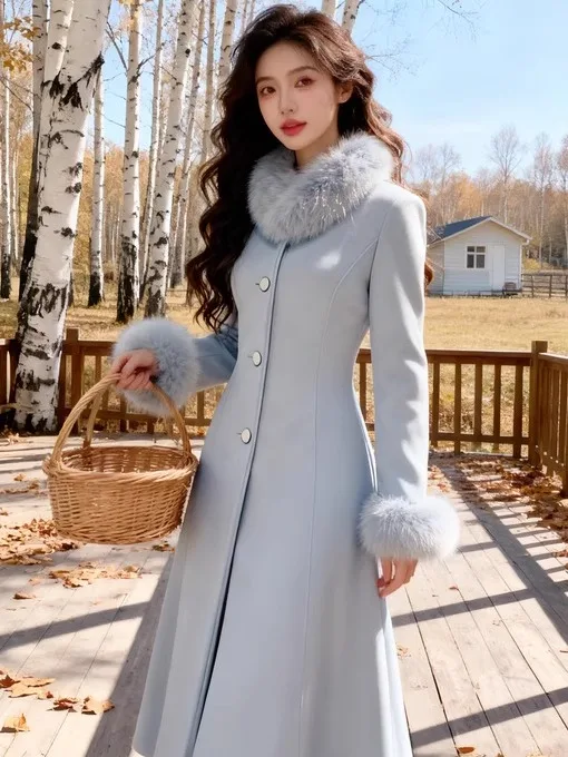 Длинное шерстяное пальто Thiened для женщин, принцесса, дизайн на пуговицах, теплое зимнее новое поступление, длинная верхняя одежда, пальто
Длинное шерстяное пальто Thiened для женщин, принцесса, дизайн на пуговицах, теплое зимнее новое поступление, длинная верхняя одежда, пальто