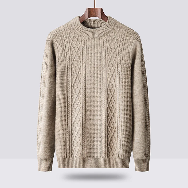Men's Mock Neck Thicken Warm Knit Sweater 2023 New Autumn Winter Youthful Vitality Korean Harajuku Knitted Pullovers
Men's Mock Neck Thicken Warm Knit Sweater 2023 New Autumn Winter Youthful Vitality Korean Harajuku Knitted Pullovers