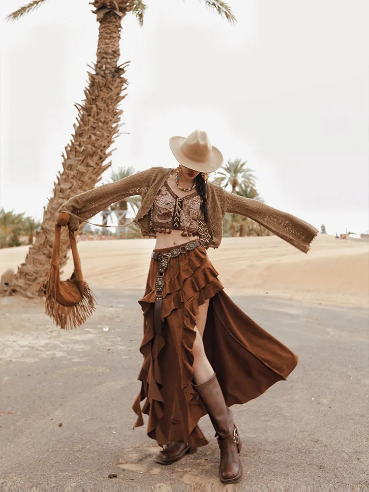 TIYIHAILEY Long Maxi Skirt for Women High Low Skirts Ladies Elastic Waist,Spring Summer Ruffles Brown 2026 A Line Fake Suede
TIYIHAILEY Long Maxi Skirt for Women High Low Skirts Ladies Elastic Waist,Spring Summer Ruffles Brown 2026 A Line Fake Suede