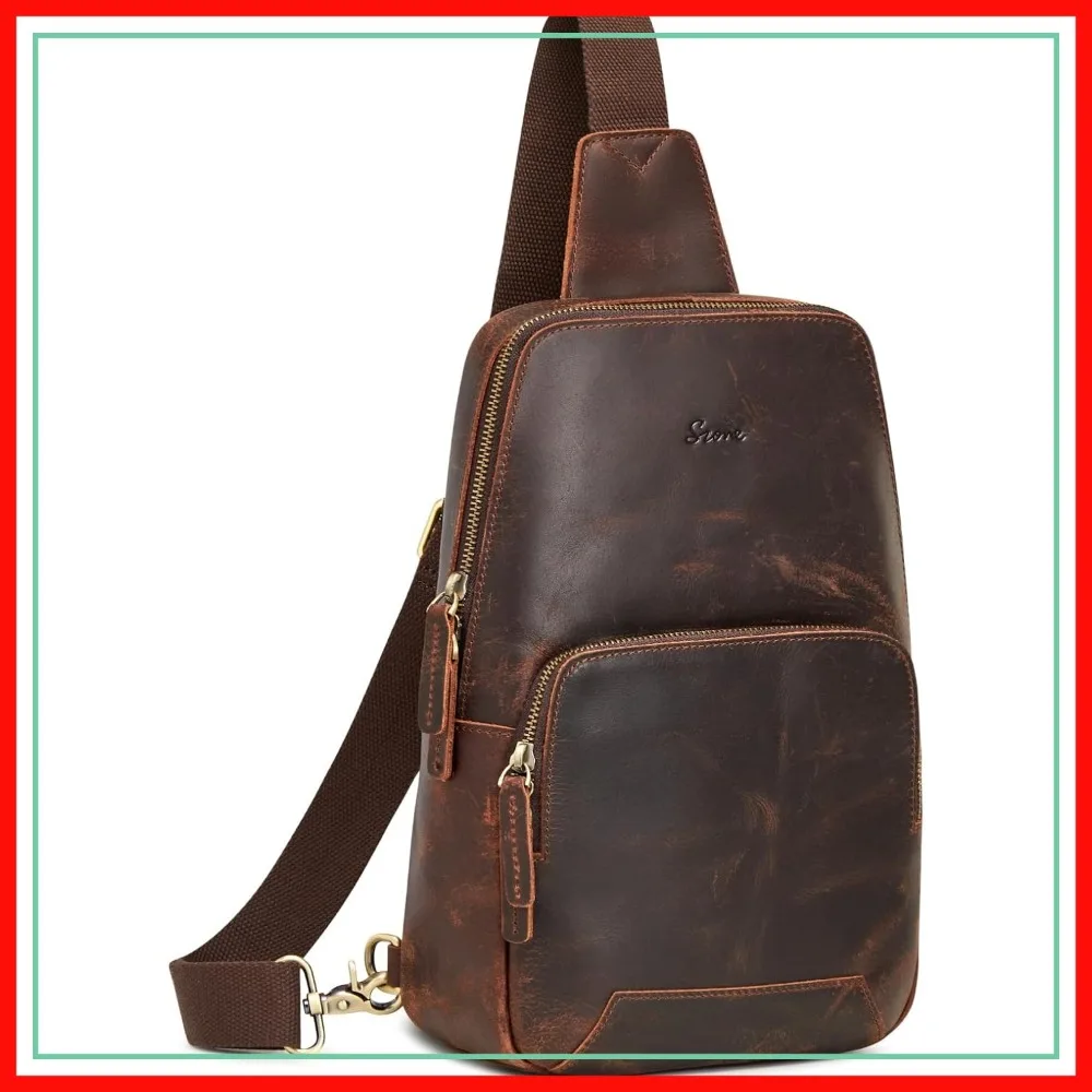 RFID Blocking Genuine Leather Crossbody Shoulder Bag Backpack Hiking Daypack Travel for Men Women
RFID Blocking Genuine Leather Crossbody Shoulder Bag Backpack Hiking Daypack Travel for Men Women