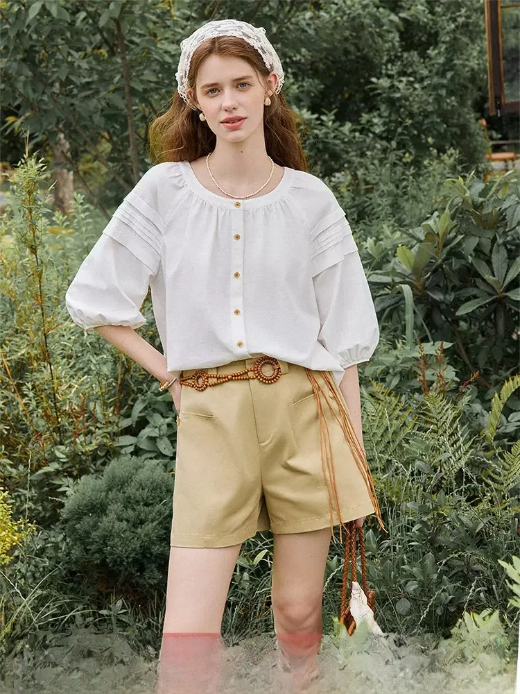 Cotton-Like Linen Feel Short Sleeve round Neck Lantern Sleeve Shirt Women's Summer New Style Comfortable Breathable French St...
Cotton-Like Linen Feel Short Sleeve round Neck Lantern Sleeve Shirt Women's Summer New Style Comfortable Breathable French St...