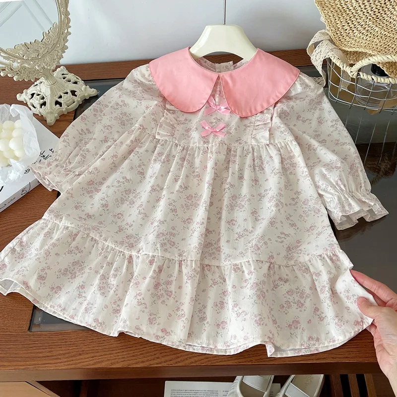 Children's Spring New Girls' Princess Dress Baby Girl's Cotton Cloth Floral Skirt Western Style Lapel Dress
Children's Spring New Girls' Princess Dress Baby Girl's Cotton Cloth Floral Skirt Western Style Lapel Dress