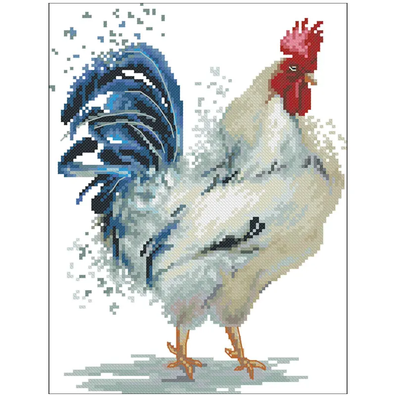 Chinese Cross Stitch Kits for Embroidery Needlework Sets, Watercolor Roomster Patterns, Counted Cross Stitch, 16CT, 14CT, 18CT
Chinese Cross Stitch Kits for Embroidery Needlework Sets, Watercolor Roomster Patterns, Counted Cross Stitch, 16CT, 14CT, 18CT