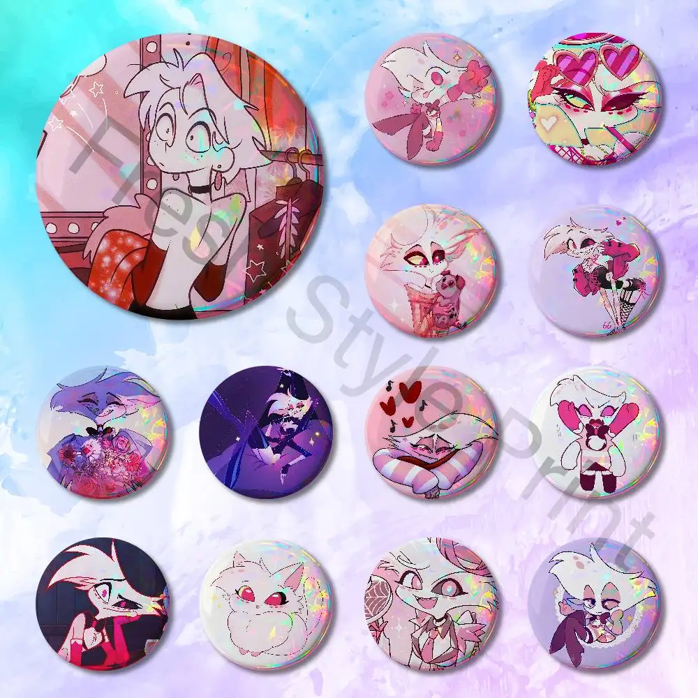 H-Hazbineds A-Angel Dust H-Hotel Enamel Pin Tinplate Round Brooch Cosplay Nijigen Otaku Culture Badges 58mm 44mm 32mm 75mm 25mm
H-Hazbineds A-Angel Dust H-Hotel Enamel Pin Tinplate Round Brooch Cosplay Nijigen Otaku Culture Badges 58mm 44mm 32mm 75mm 25mm