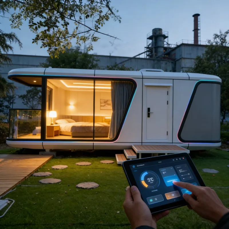 Foldable Space Capsule Prefab House Modern Steel Container Home Mobile Cabin Extensible Design for Outdoor Resort Camping
Foldable Space Capsule Prefab House Modern Steel Container Home Mobile Cabin Extensible Design for Outdoor Resort Camping