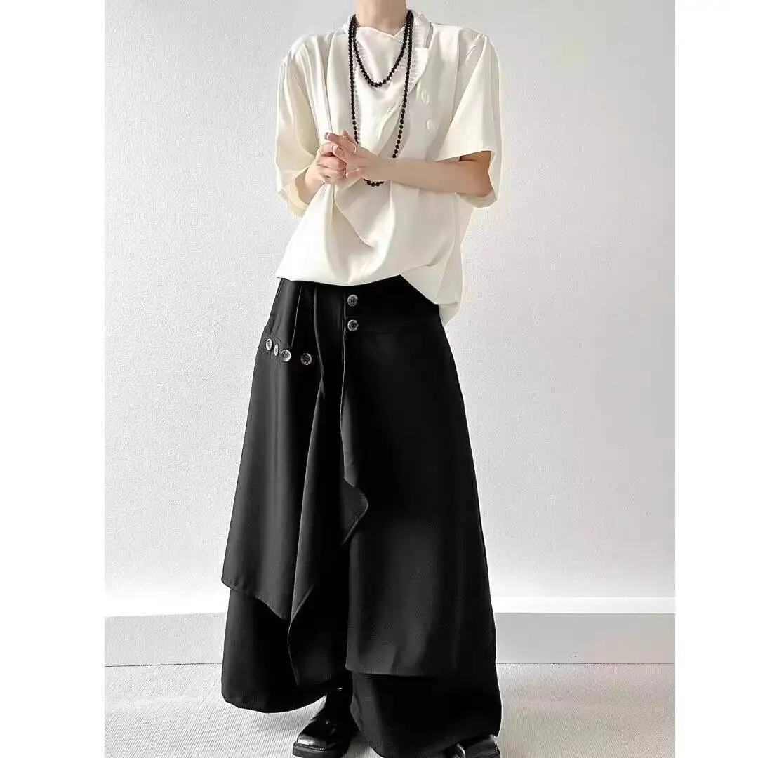Юбка, винтажные брюки, широкая мужская одежда, весна-осень, новый оригинальный дизайн, японский темный стиль, уникальная нерегулярная свободная повседневная одежда
Юбка, винтажные брюки, широкая мужская одежда, весна-осень, новый оригинальный дизайн, японский темный стиль, уникальная нерегулярная свободная повседневная одежда