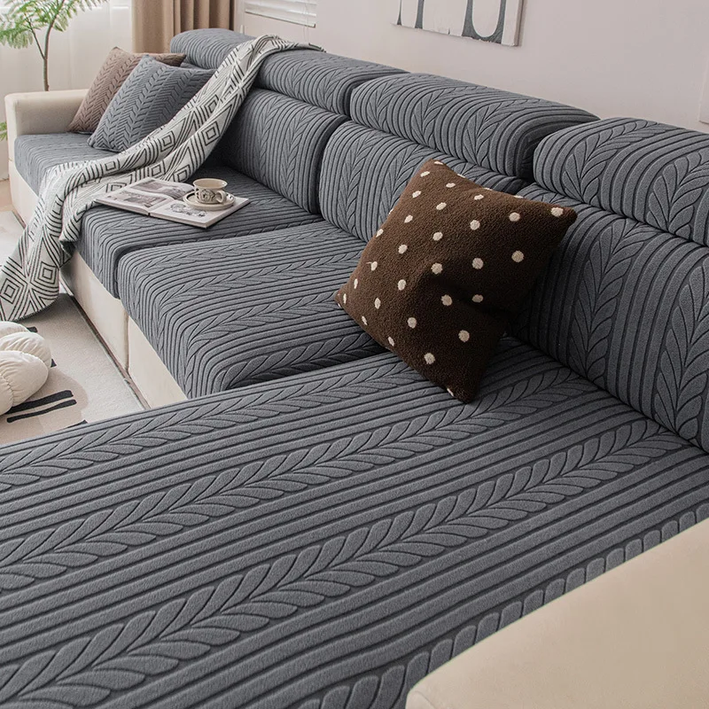 Thicken Jacquard Sofa Seat Cushion Covers Solid Colors Striped Sofa Covers for Living Room Sectional Couch Covers Removable
Thicken Jacquard Sofa Seat Cushion Covers Solid Colors Striped Sofa Covers for Living Room Sectional Couch Covers Removable