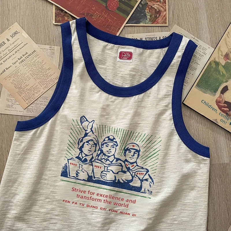 Exianxin Retro Bamboo Fiber Cotton Vest Unisex Youth Summer Thin Standard Fit round Neck Sweat Vest Vintage Style Clothing
Exianxin Retro Bamboo Fiber Cotton Vest Unisex Youth Summer Thin Standard Fit round Neck Sweat Vest Vintage Style Clothing