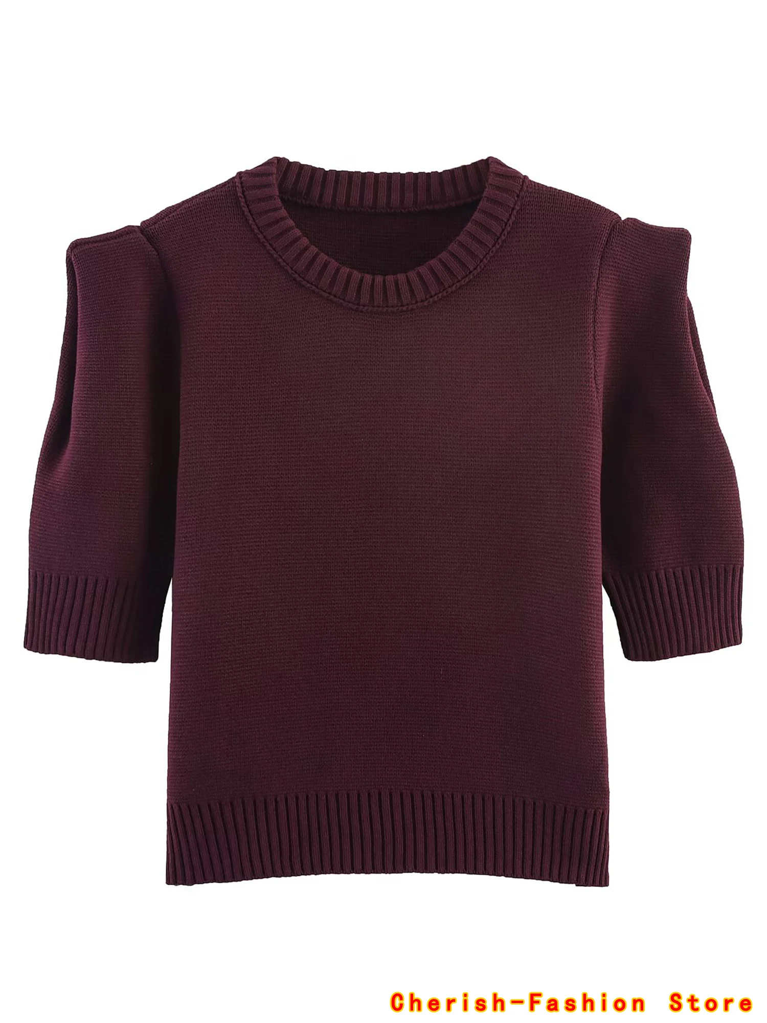 Новинка лета 2024, женская модная повседневная вязаная футболка с круглым вырезом, полиэстер, хлопок, коричневый цвет, женский трикотаж с коротким рукавом, хит продаж
Новинка лета 2024, женская модная повседневная вязаная футболка с круглым вырезом, полиэстер, хлопок, коричневый цвет, женский трикотаж с коротким рукавом, хит продаж