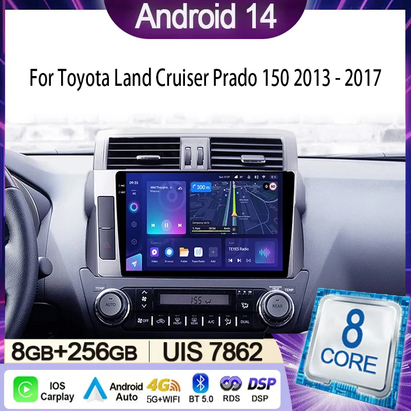 Car Radio For Toyota Land Cruiser Prado 150 2013 - 2017 Multimedia Video Player Navigation Stereo GPS Android 14 Carplay DSP
Car Radio For Toyota Land Cruiser Prado 150 2013 - 2017 Multimedia Video Player Navigation Stereo GPS Android 14 Carplay DSP