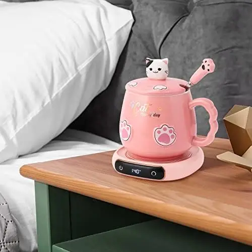 Cute Cat Coffee Mug Warmer Set – 3 Temp Settings, 8H Auto Shut-Off for Desk, Home, Office – Perfect for Cocoa, Tea, Milk
Cute Cat Coffee Mug Warmer Set – 3 Temp Settings, 8H Auto Shut-Off for Desk, Home, Office – Perfect for Cocoa, Tea, Milk