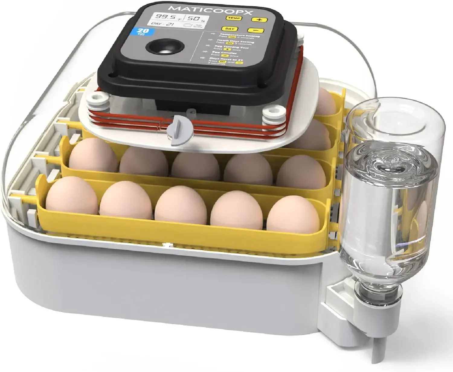 20 Egg Incubator With Humidity Display Egg Candler Automatic Turner For Hatching Chickens
20 Egg Incubator With Humidity Display Egg Candler Automatic Turner For Hatching Chickens