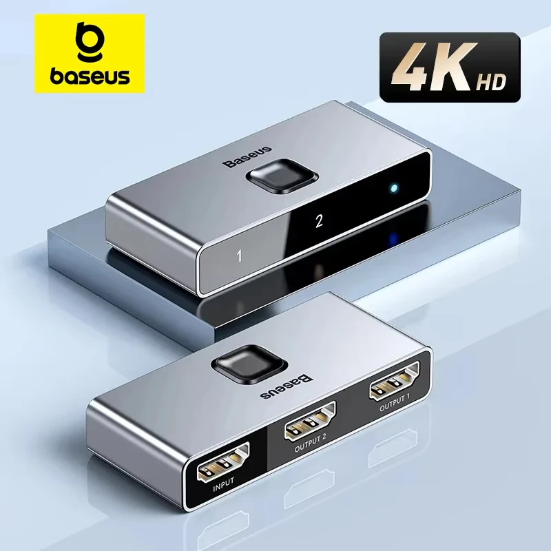Baseus Dual Modes HD Splitter Two-way Switch 1-in-2 or 2-in-1 Digital Light Display Audio Video Switching 4K HD Splitter
Baseus Dual Modes HD Splitter Two-way Switch 1-in-2 or 2-in-1 Digital Light Display Audio Video Switching 4K HD Splitter