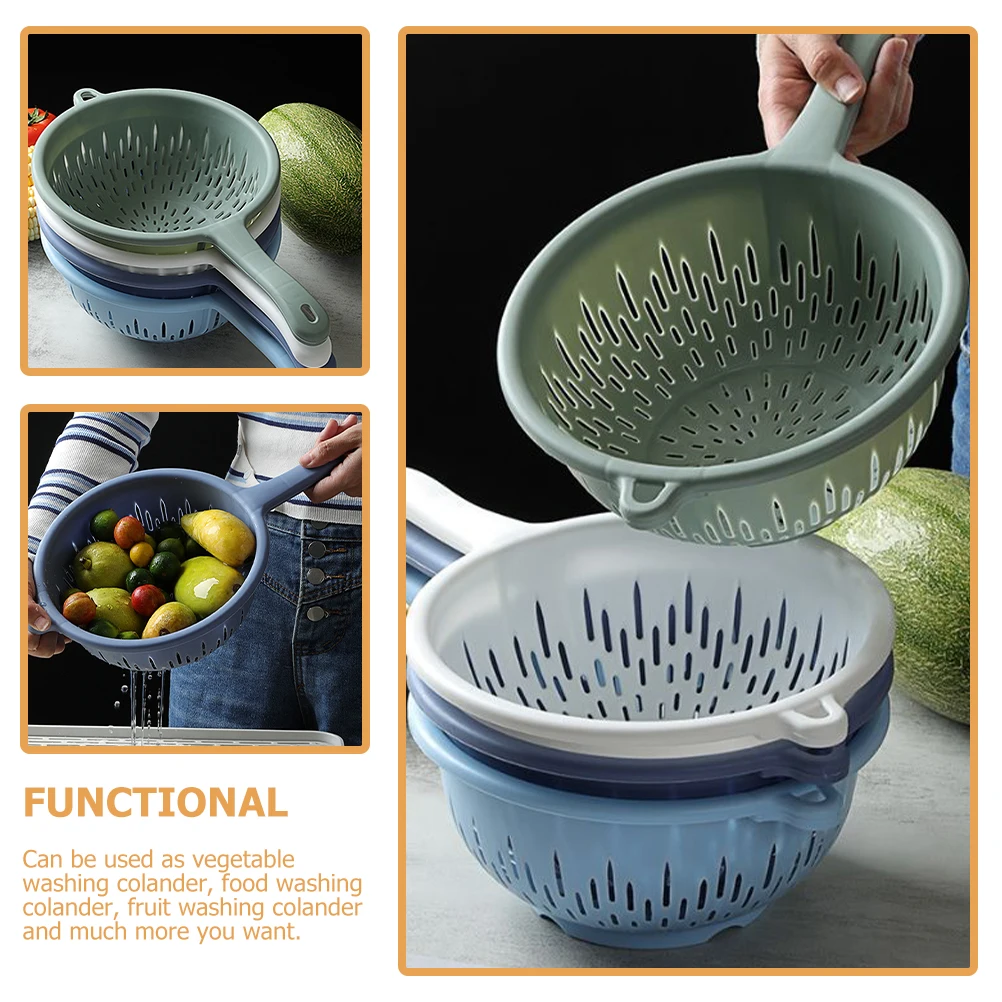 4 Pcs Kitchen Drain Strainer Plastic H led Cleaning Vegetables Fruit Basket Blue Green White Food Grade Portable Compact
4 Pcs Kitchen Drain Strainer Plastic H led Cleaning Vegetables Fruit Basket Blue Green White Food Grade Portable Compact