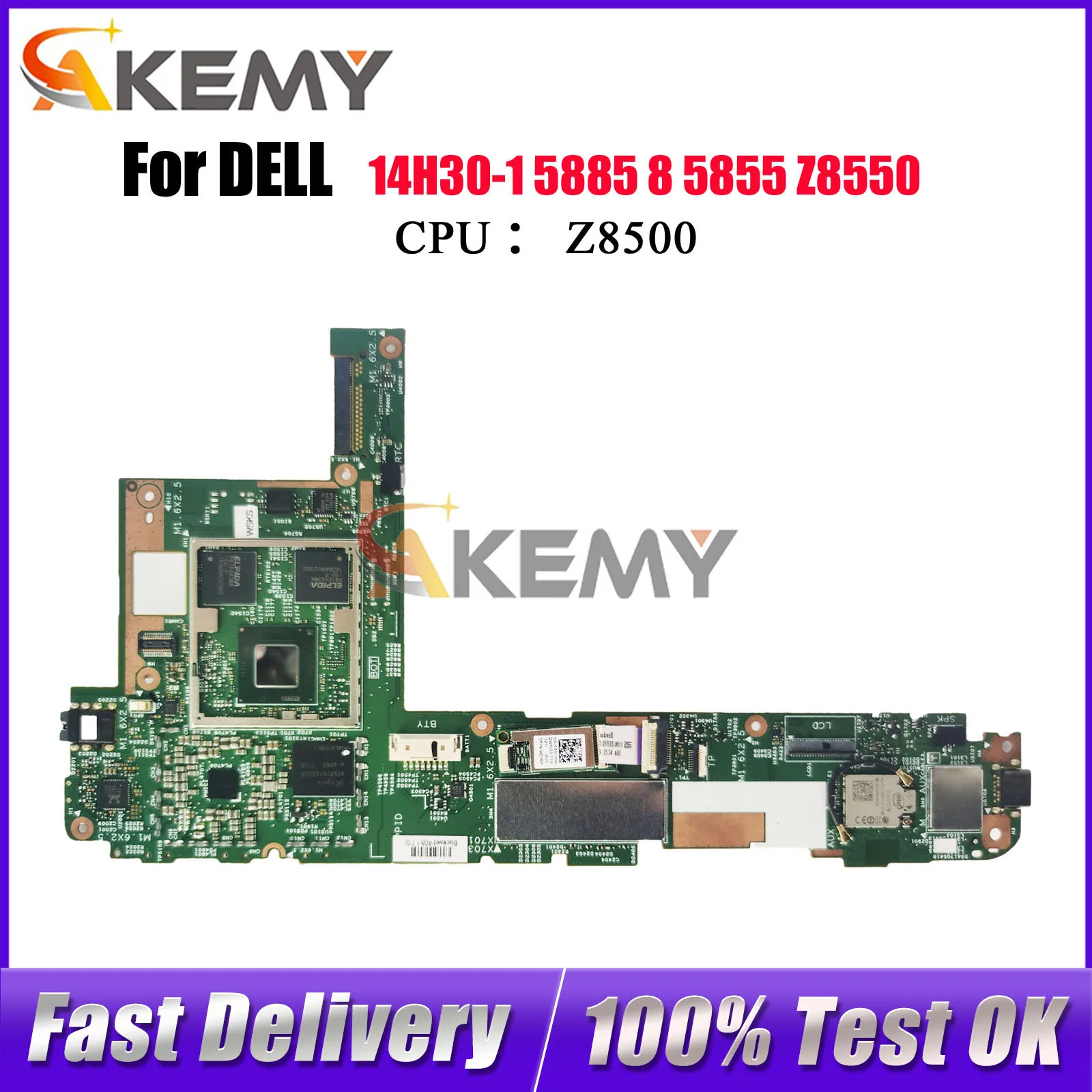 Материнская плата для ноутбука Dell 5855 x5 Venue8 14H30-1 CN-0MH51 Z8550 с оперативной памятью SSD, материнская плата протестирована нормально
Материнская плата для ноутбука Dell 5855 x5 Venue8 14H30-1 CN-0MH51 Z8550 с оперативной памятью SSD, материнская плата протестирована нормально