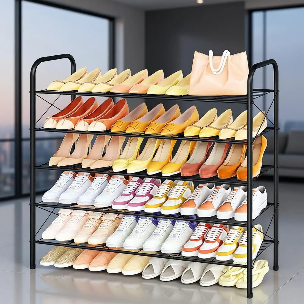 Mesh Shoe Rack Organizer for Entryway, Closet, and Living Spaces - Black
Mesh Shoe Rack Organizer for Entryway, Closet, and Living Spaces - Black