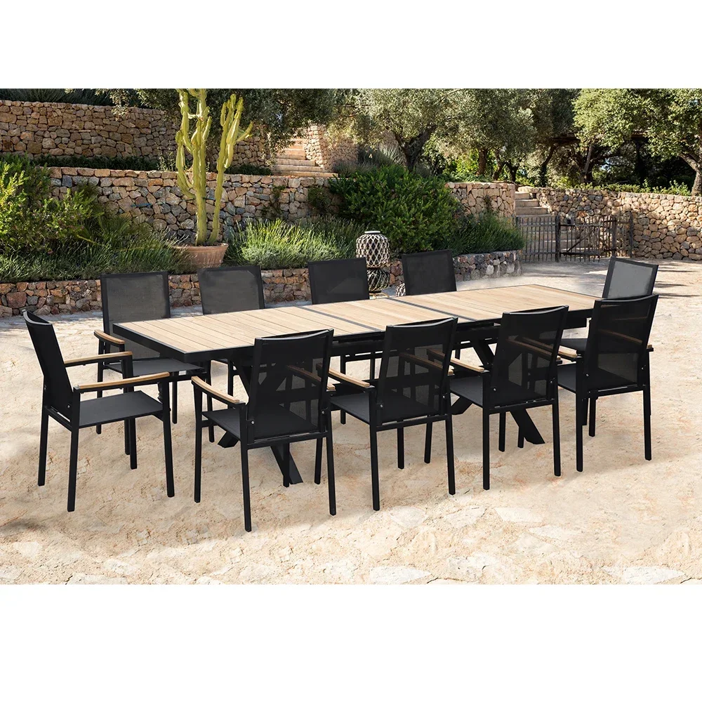 -extensible outdoor table for home use restaurant aluminum commercial chairs modern garden table and chair set furniture
-extensible outdoor table for home use restaurant aluminum commercial chairs modern garden table and chair set furniture