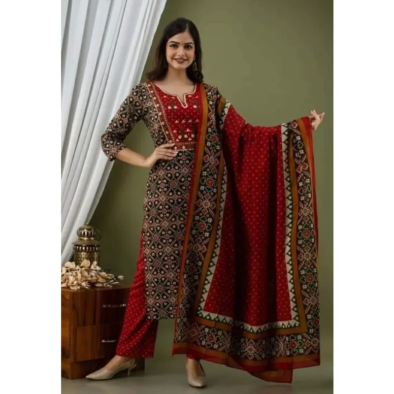 Indian Women Kurti Dupatta Palazzo Set Cotton Dress Top Tunic Printed Kurta Pant
Indian Women Kurti Dupatta Palazzo Set Cotton Dress Top Tunic Printed Kurta Pant