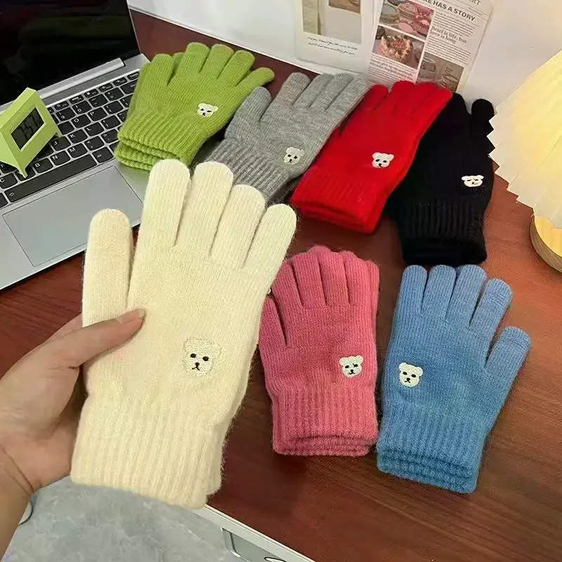 【W】Зимние теплые перчатки, женские вязаные перчатки с мультяшным медведем и сенсорным экраном, уличные утолщенные перчатки для защиты от холода, подарок на Новый год
【W】Зимние теплые перчатки, женские вязаные перчатки с мультяшным медведем и сенсорным экраном, уличные утолщенные перчатки для защиты от холода, подарок на Новый год