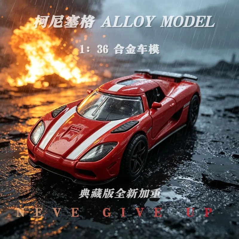 1:36 Scale Koenigsegg Diecast Alloy Hypercar Model with Red & White Stripes for Collection Gift Home Decor Ornament
1:36 Scale Koenigsegg Diecast Alloy Hypercar Model with Red & White Stripes for Collection Gift Home Decor Ornament