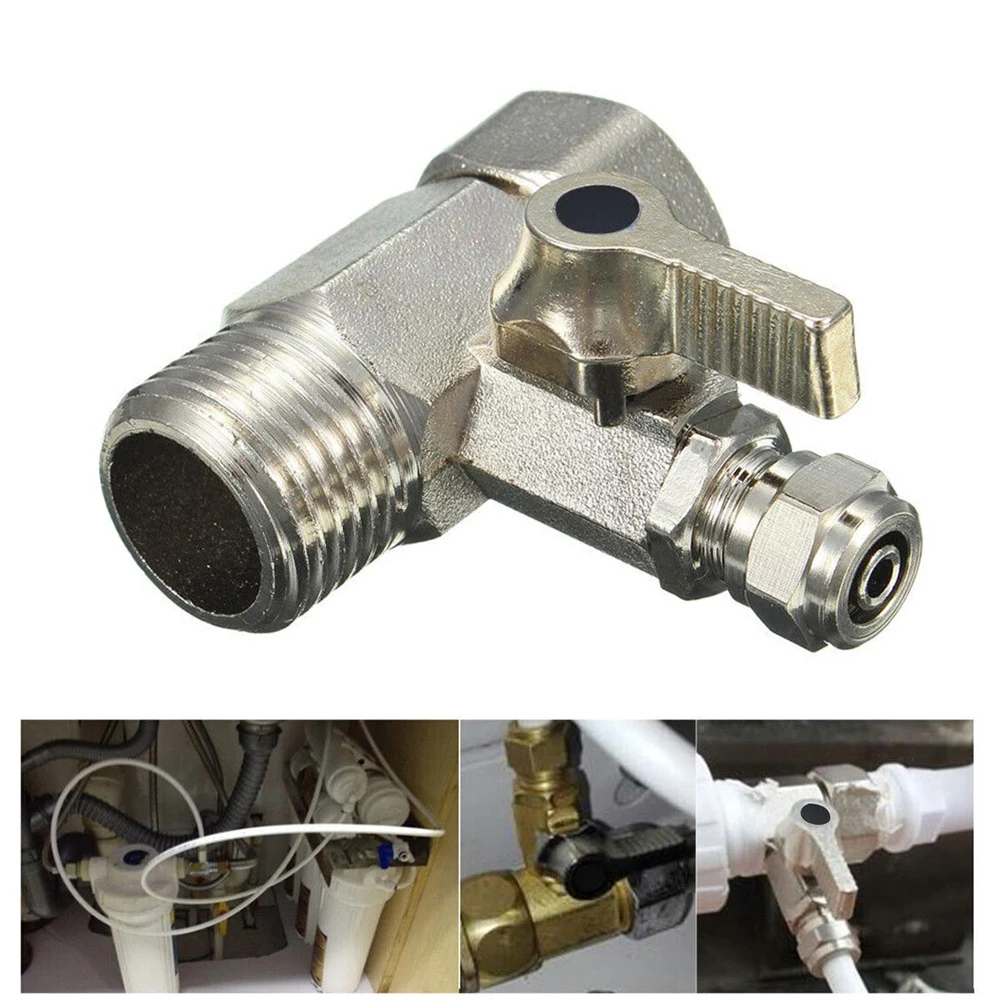 Alloy Water Adapter 1/2" To 1/4'' With Shut-off Ball Valve Angle Stop Adapter T-Valve Stop Valve Water Purifier Accessories
Alloy Water Adapter 1/2" To 1/4'' With Shut-off Ball Valve Angle Stop Adapter T-Valve Stop Valve Water Purifier Accessories