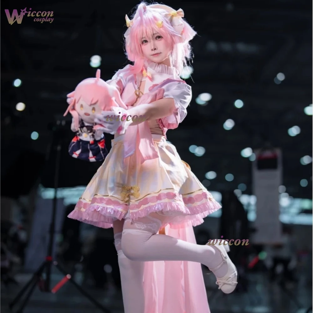Anime Virtual YouTuber Ace Taffy Cosplay Costume VTuber Pink Lolita Princess Kawaii Pink Dress Cute Birthday Party Woman
Anime Virtual YouTuber Ace Taffy Cosplay Costume VTuber Pink Lolita Princess Kawaii Pink Dress Cute Birthday Party Woman