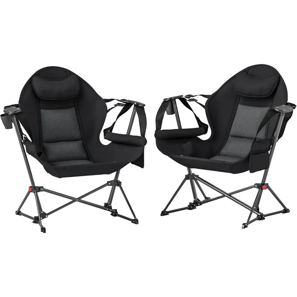 Double Hammock Camping Chair, Adjustable Back Folding Rocking Chair Swinging Hammock Chair with Cup Holder, Headrest
Double Hammock Camping Chair, Adjustable Back Folding Rocking Chair Swinging Hammock Chair with Cup Holder, Headrest
