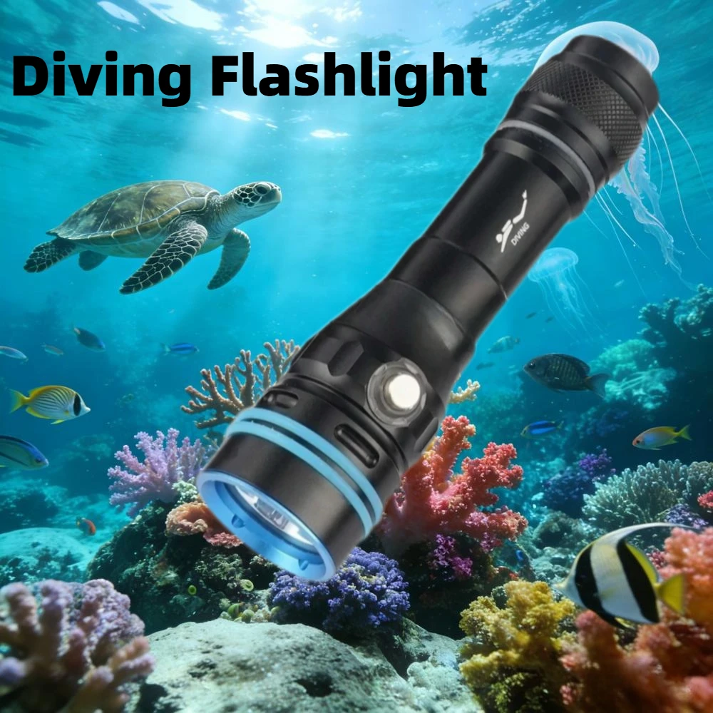 Super Bright LED Diving Flashlight IPX8 Underwater Waterproof Torch Night Deep Sea Lantern 100M Catch Fish Dive Light
Super Bright LED Diving Flashlight IPX8 Underwater Waterproof Torch Night Deep Sea Lantern 100M Catch Fish Dive Light