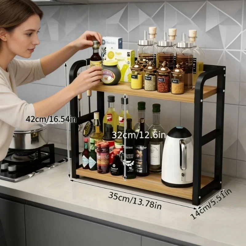 2-Tier Rustproof Metal Countertop Shelf 2026 New Space Saving Kitchen Rack Organizer for Coffee Mugs Condiments
2-Tier Rustproof Metal Countertop Shelf 2026 New Space Saving Kitchen Rack Organizer for Coffee Mugs Condiments
