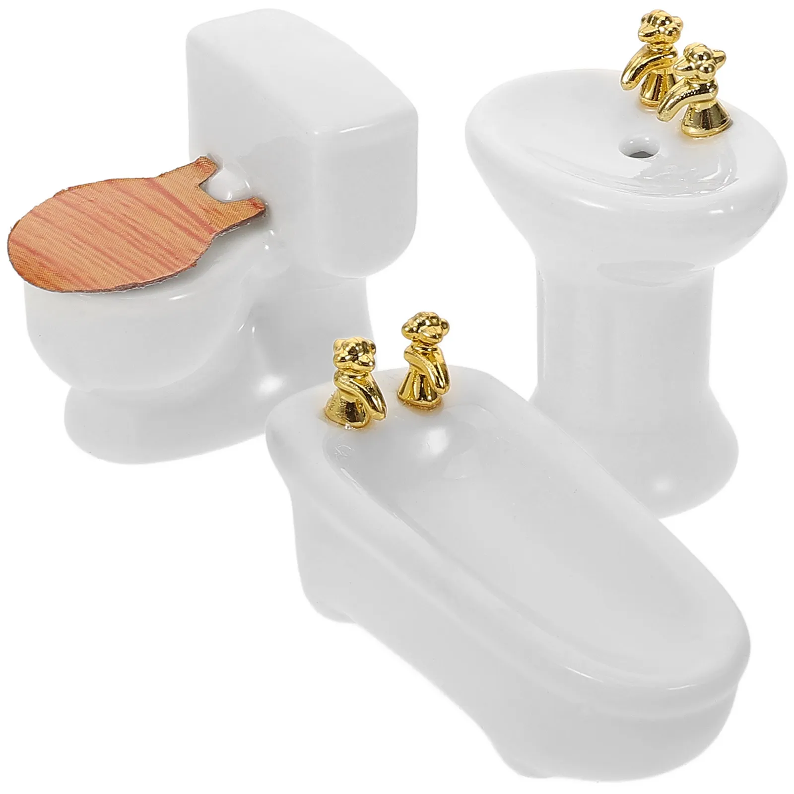 1Set Mini Bathroom Furniture Set Realistic Shower Room Toilet Bathtub Washbasin Miniature Bathroom Accessories for Dollhouse
1Set Mini Bathroom Furniture Set Realistic Shower Room Toilet Bathtub Washbasin Miniature Bathroom Accessories for Dollhouse