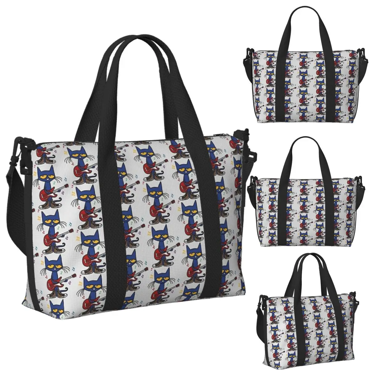 Pete The Cat Singing Beach Travel Bag Large Capacity Tote Bags for Gym Sport Women Shopping Duffle Shoulder Bag
Pete The Cat Singing Beach Travel Bag Large Capacity Tote Bags for Gym Sport Women Shopping Duffle Shoulder Bag
