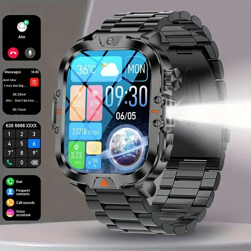 LIGE Smart Watch Men 2.01'' HD Display LED Flashlight Bluetooth Call Heart Rate Health Monitor Waterproof Rugged Smartwatch 2024
LIGE Smart Watch Men 2.01'' HD Display LED Flashlight Bluetooth Call Heart Rate Health Monitor Waterproof Rugged Smartwatch 2024