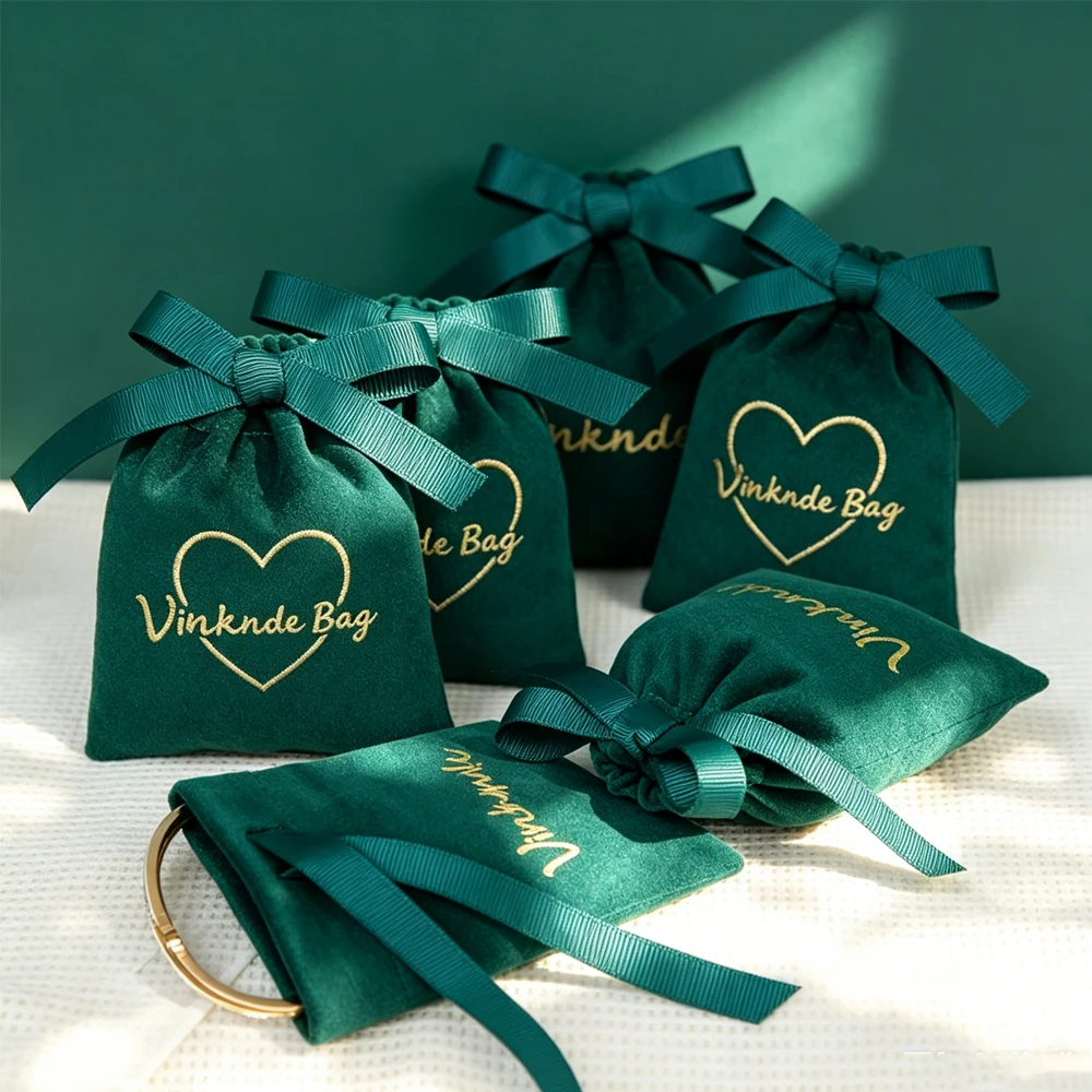 50Pcs Personalized Logo Velvet Drawstring Jewelry Bag With Grosgrain Cosmetic Earrings Rings Mother's Day Wedding Gift Packaging
50Pcs Personalized Logo Velvet Drawstring Jewelry Bag With Grosgrain Cosmetic Earrings Rings Mother's Day Wedding Gift Packaging