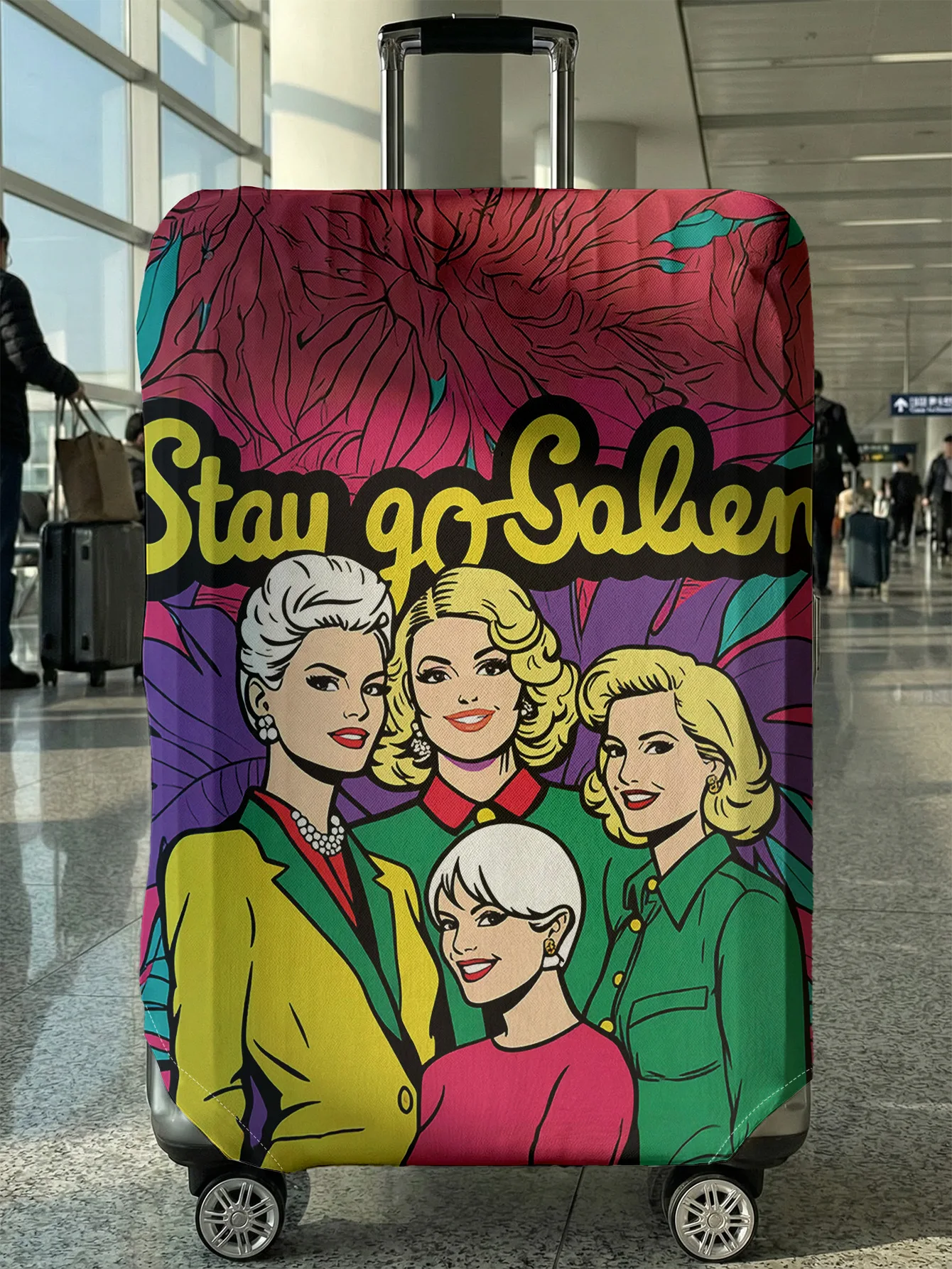Stay Golden The Golden Girls Pop Art Luggage Cover, Suitable for 18-32 Inch Luggage Cover, Luggage Handle Glove, Travel Accessor
Stay Golden The Golden Girls Pop Art Luggage Cover, Suitable for 18-32 Inch Luggage Cover, Luggage Handle Glove, Travel Accessor