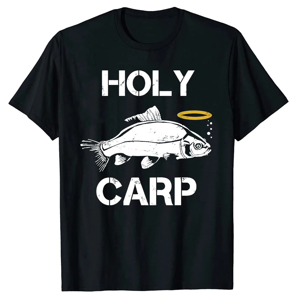 Funny Holy Carp Fishing T Shirts Men Women Casual Cotton Humor Tee Christmas Short Sleeve Unisex Loose Angler Fisherman Clothing
Funny Holy Carp Fishing T Shirts Men Women Casual Cotton Humor Tee Christmas Short Sleeve Unisex Loose Angler Fisherman Clothing