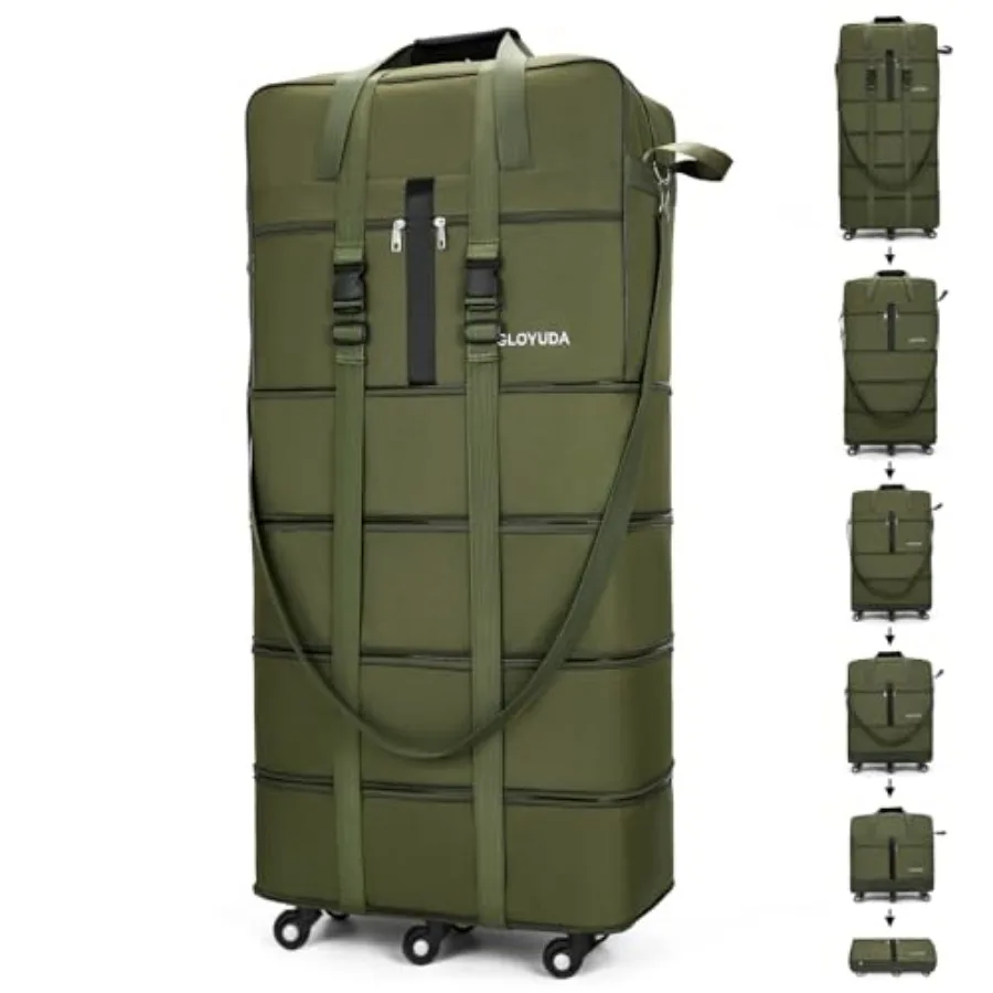 130L Expandable Luggage, 43 Inch Extra Large Suitcase with Wheels, Collapsible Luggage, Rolling Duffle Bag with Wheels, Big Sui
130L Expandable Luggage, 43 Inch Extra Large Suitcase with Wheels, Collapsible Luggage, Rolling Duffle Bag with Wheels, Big Sui
