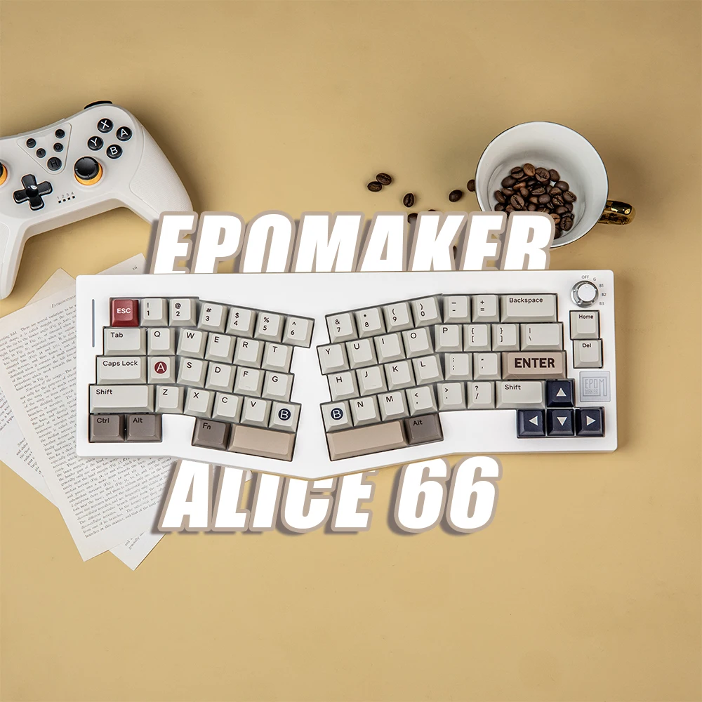 Epomaker Alice66 Alice Keyboard Split Keyboard Ergonomic Per-key South-facing RGB LEDs Triple Modes Mechanical Keyboard
Epomaker Alice66 Alice Keyboard Split Keyboard Ergonomic Per-key South-facing RGB LEDs Triple Modes Mechanical Keyboard